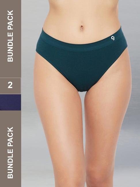 c9 airwear dark green & navy hipster panty - pack of 2