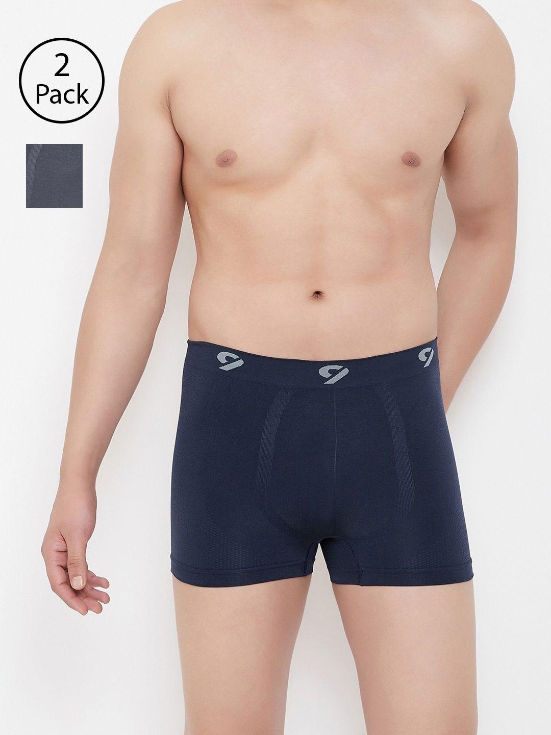 c9 airwear men pack of 2 solid seamless trunks p601navy_p602chrcl