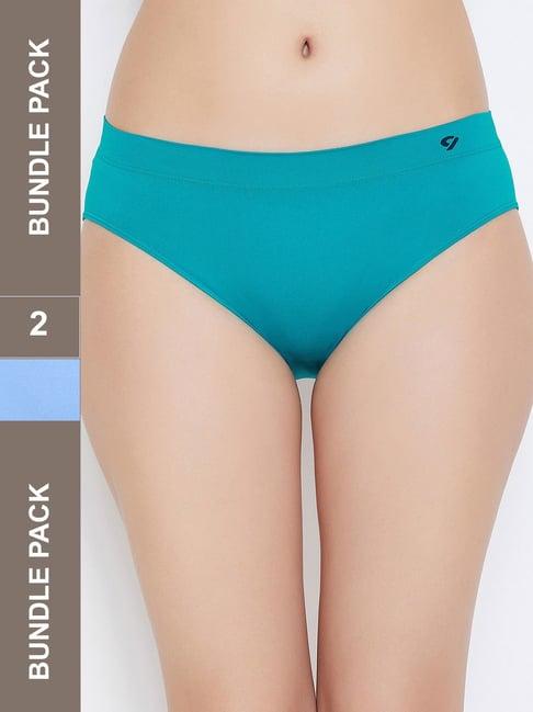 c9 airwear teal & light blue hipster panty - pack of 2