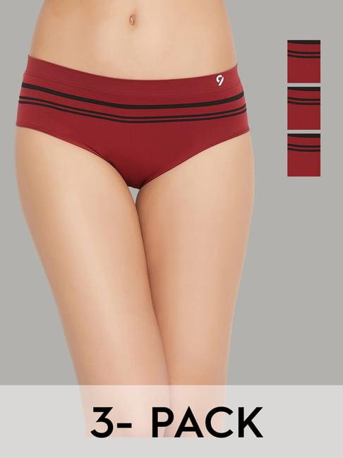 c9 airwear wine striped hipster panty - pack of 3