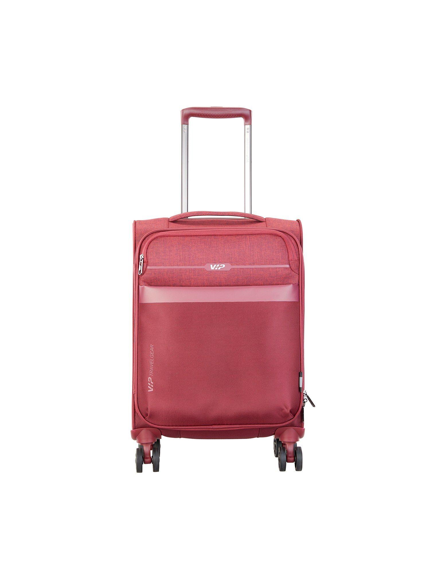 cabin trolley with 8 wheels on suitcase, 360 degree spin red luggage bag
