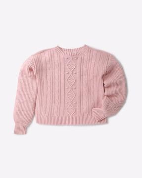 cable-knit-round-neck-pullover