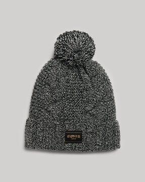 cable-knit beanie hat