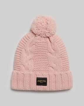 cable-knit beanie hat