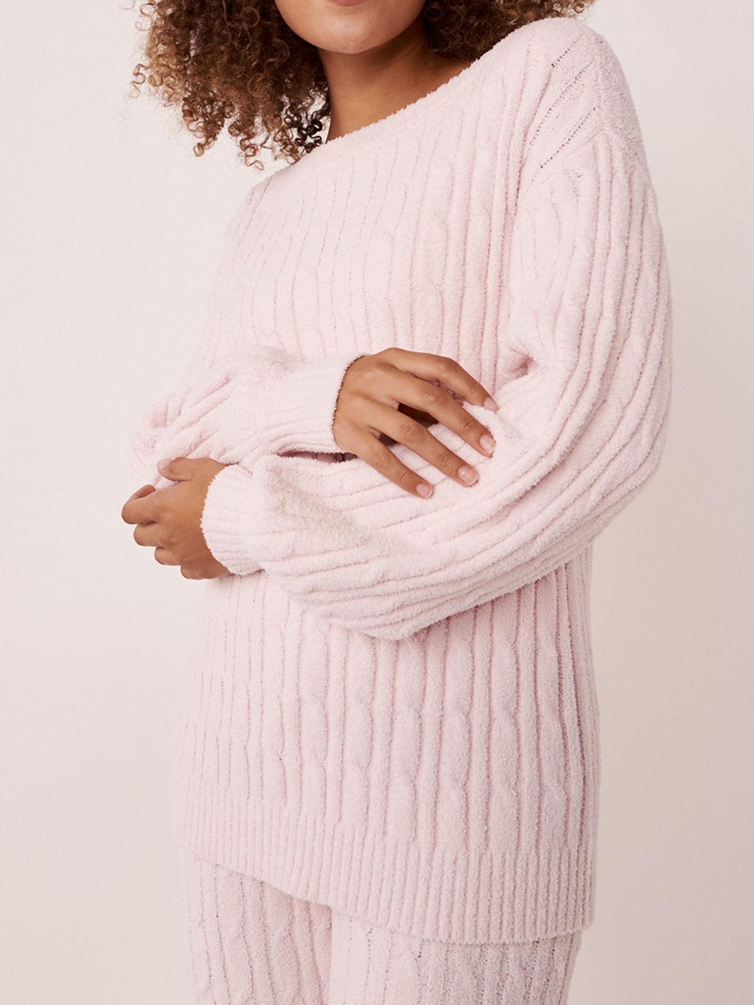 cable-knit chenille sweater
