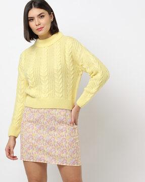 cable-knit pullover