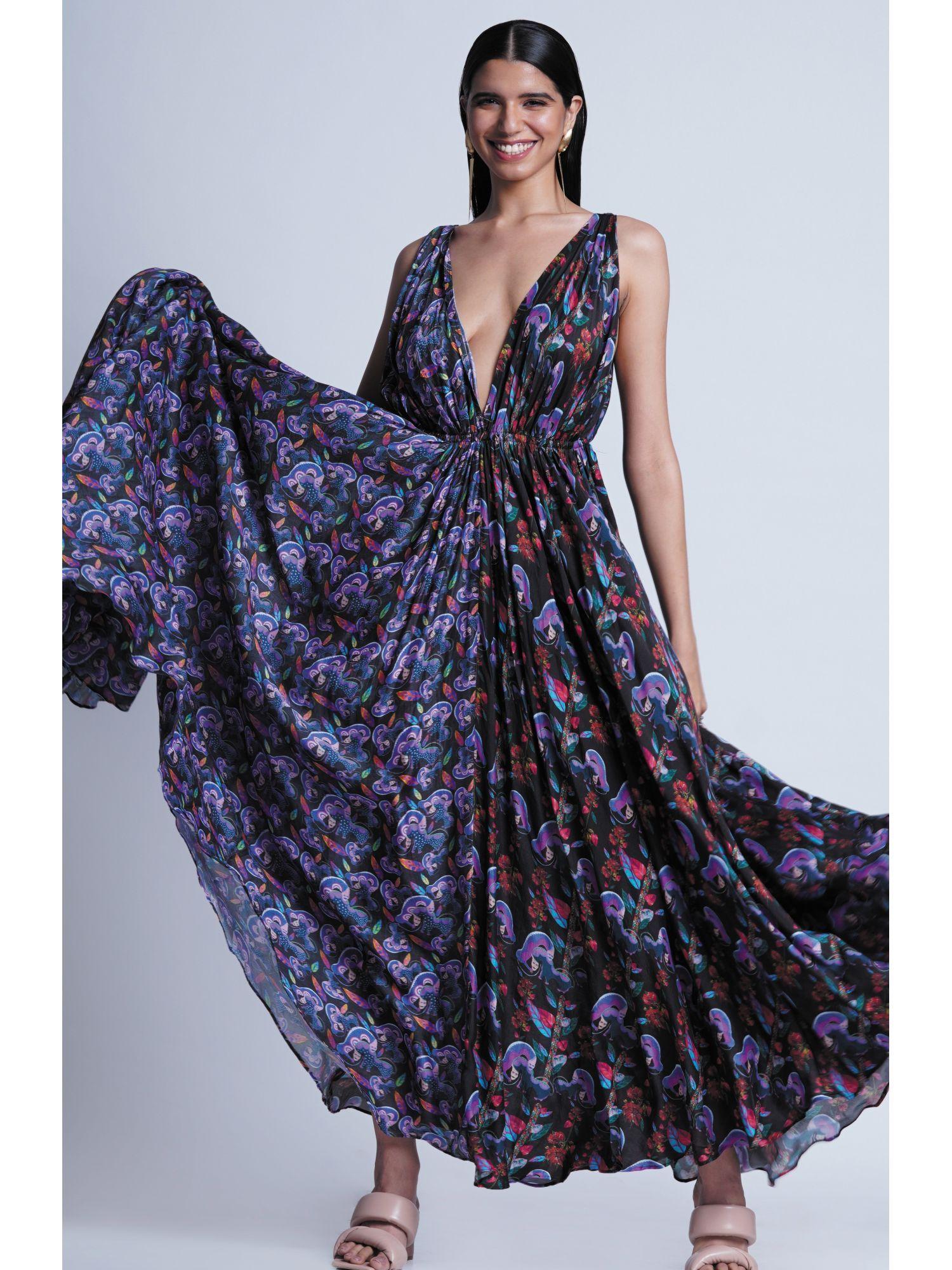 caerulea passiflora maxi dress