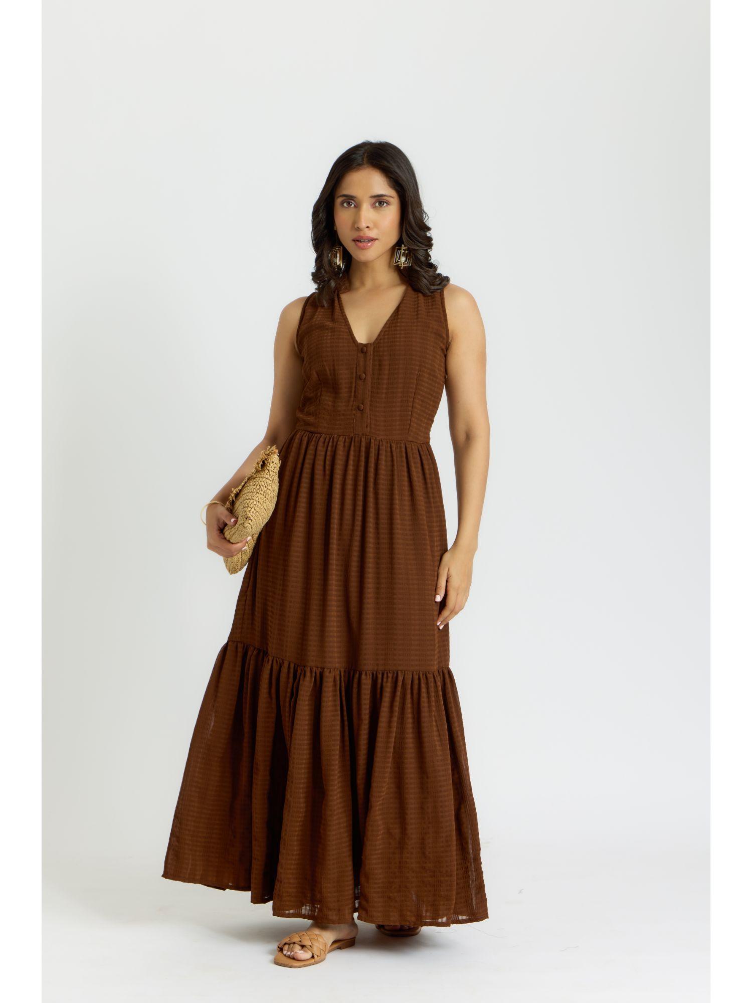 cairo mocha long dress