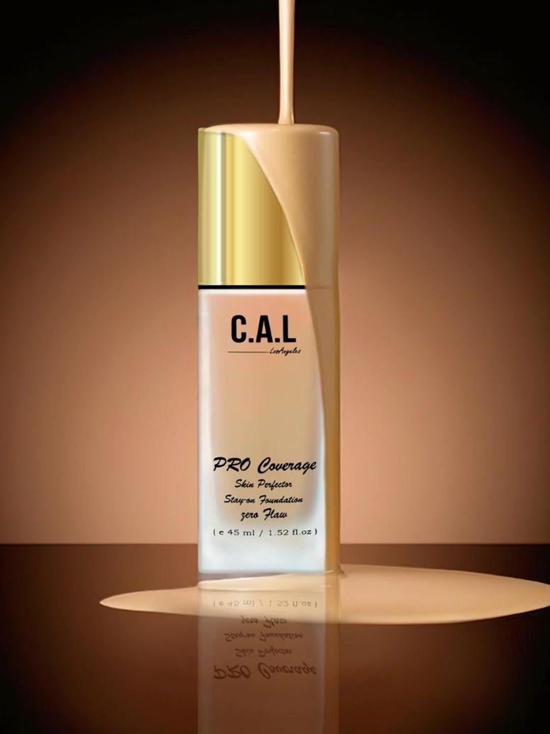 cal losangeles pro coverage skin perfector stay on foundation 45ml - warm beige 10