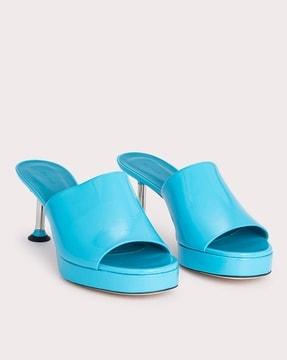 cala leather 75mm platform mules