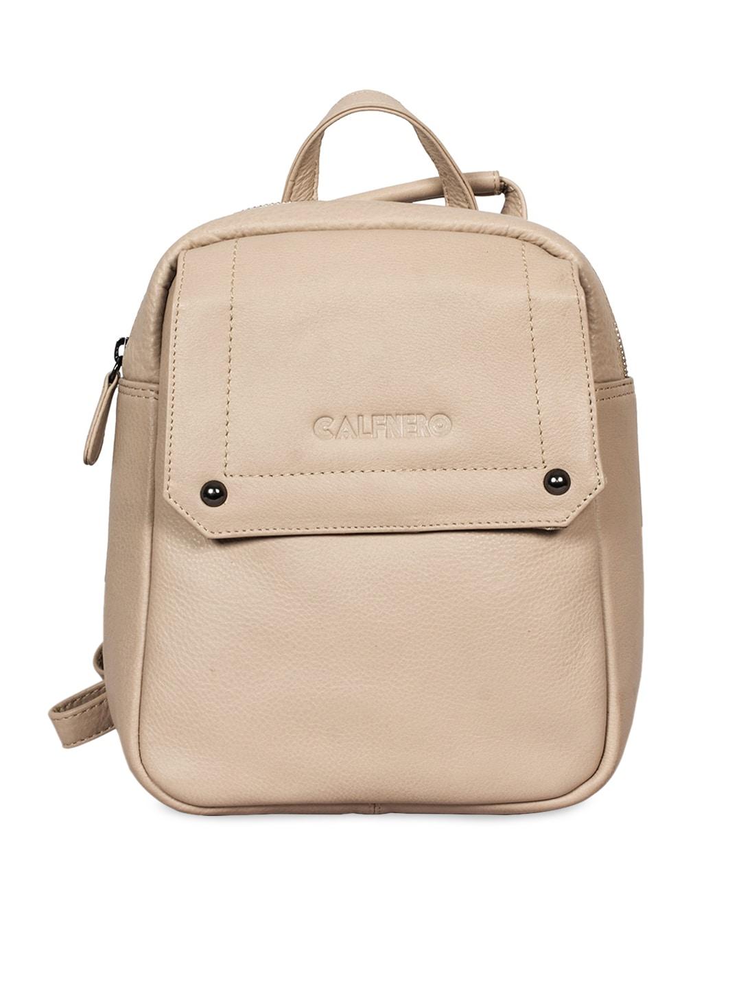 calfnero women cream-coloured backpack