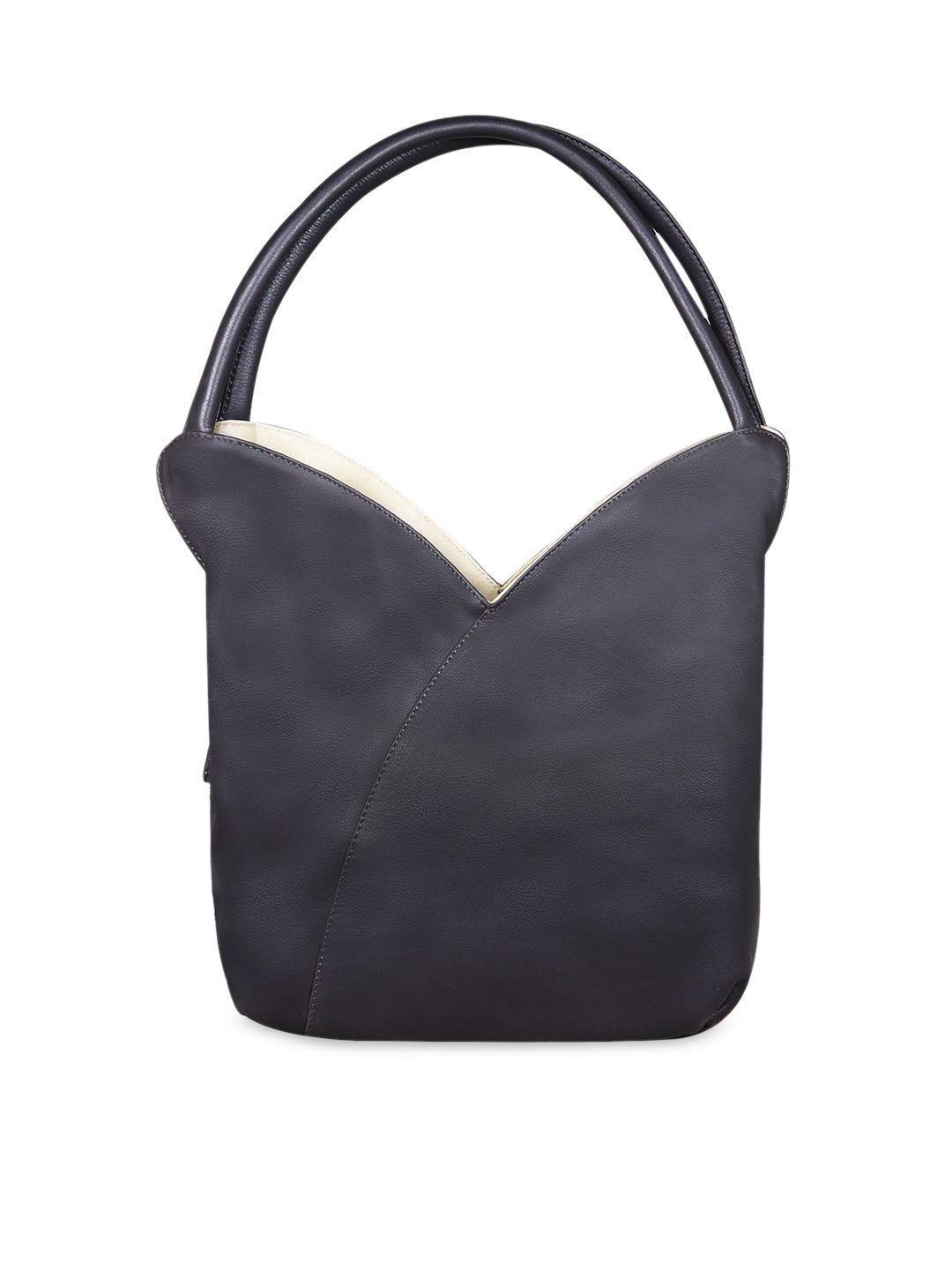 calfnero brown leather structured hobo bag with bow detail