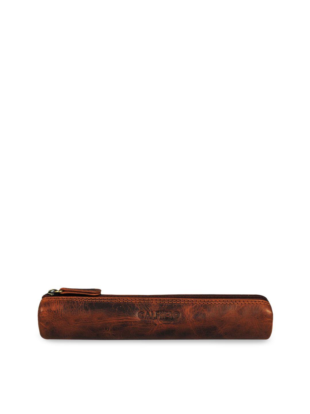 calfnero maroon genuine leather pen case