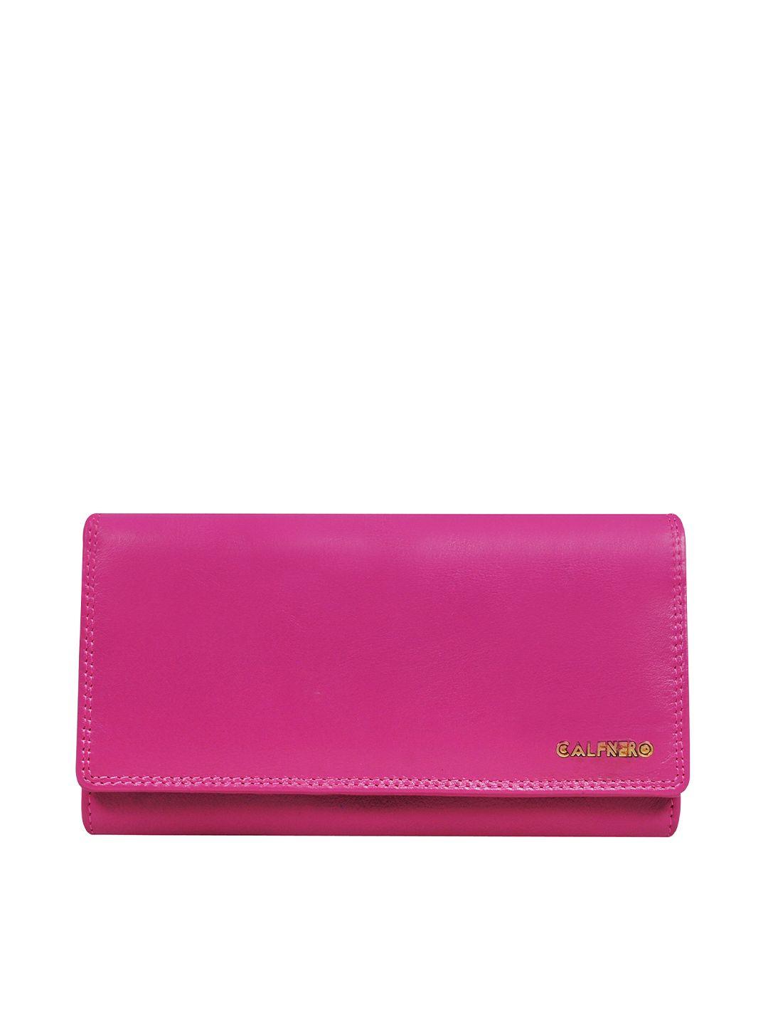 calfnero pink envelope clutch