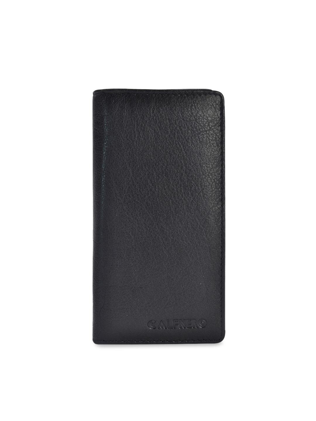 calfnero unisex black solid card holder