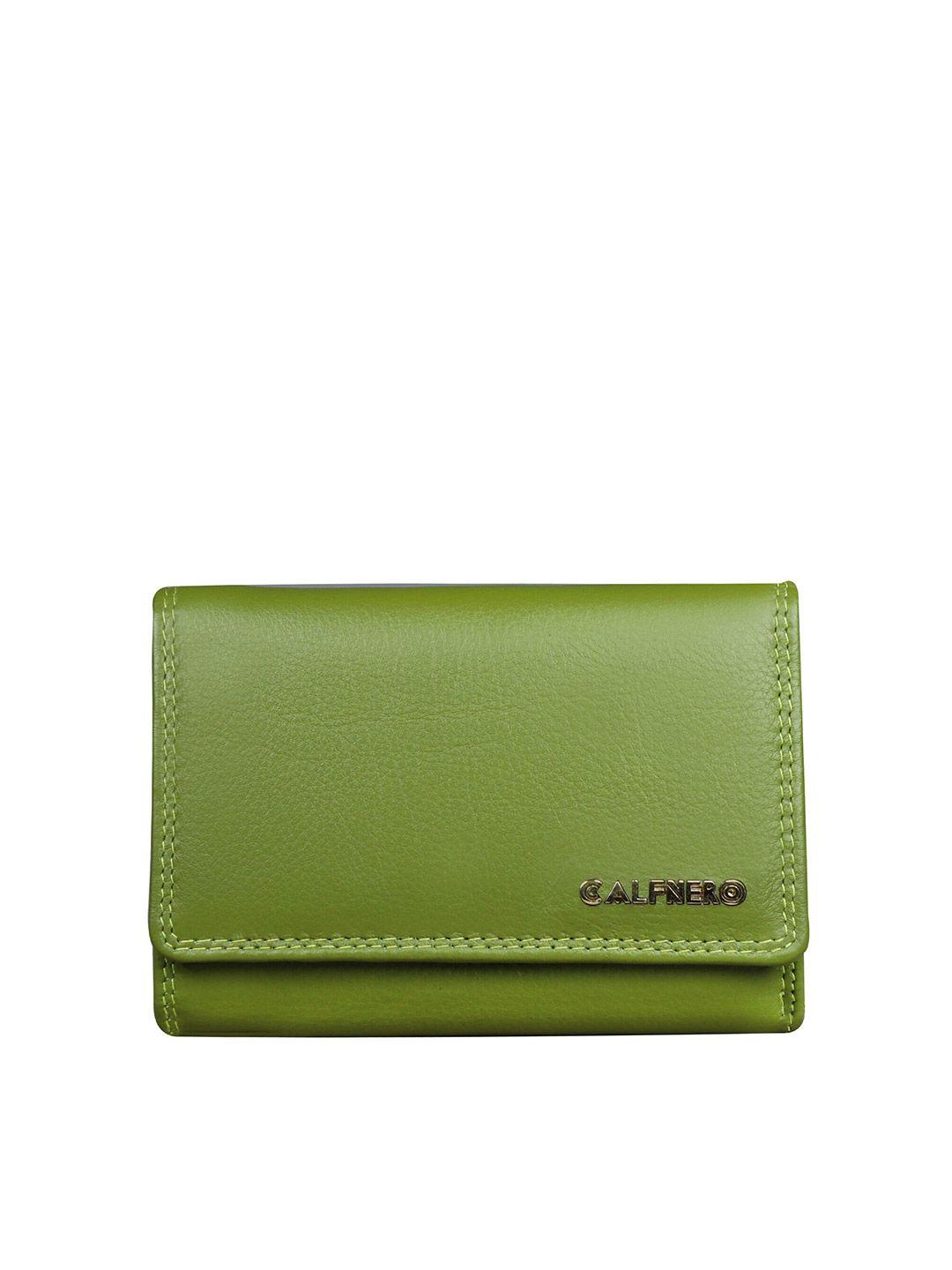 calfnero women green leather envelope