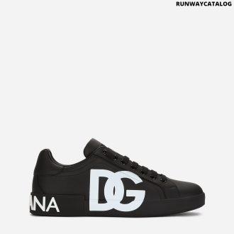 calfskin nappa portofino sneakers with dg logo print