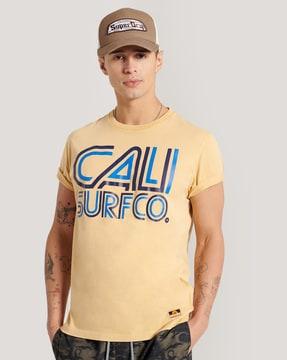 cali surf graphic print crew-neck t-shirt