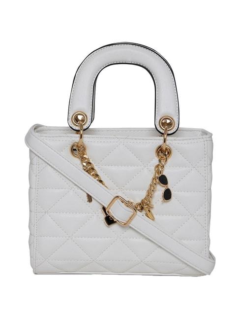 call it spring charmed100 white quilted medium handbag