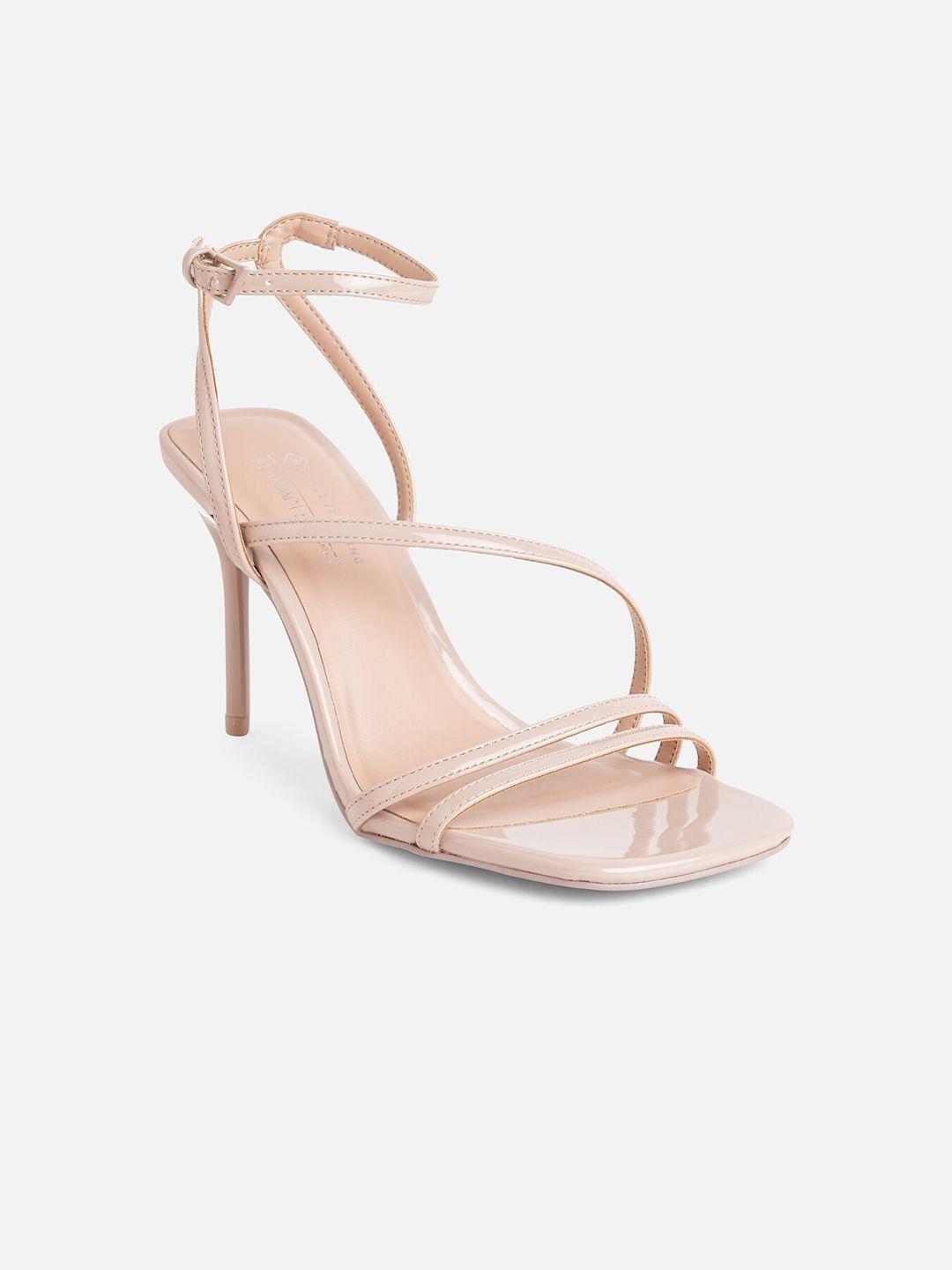 call it spring angelic strappy party slim heels with ankle loop