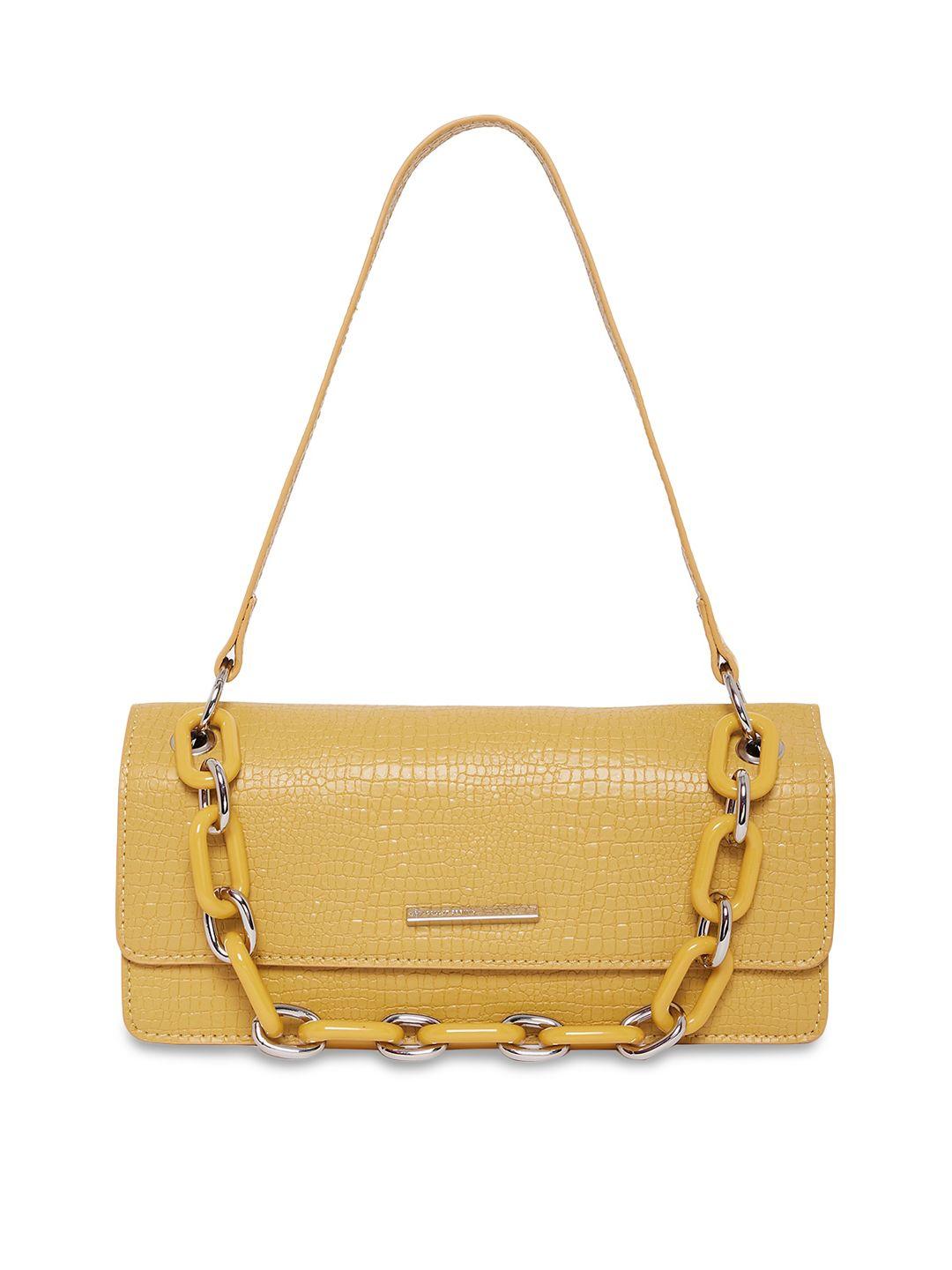 call it spring beige textured pu structured handheld bag