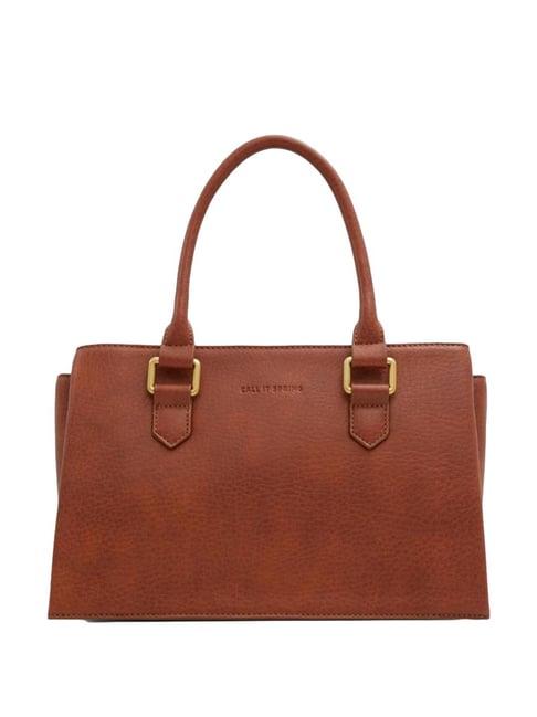 call it spring brown solid handbag