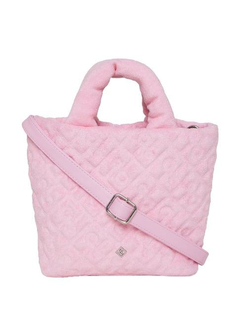 call it spring daydreamer680 pink textured medium tote handbag