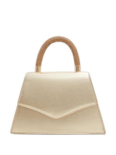 call it spring golden solid handbag