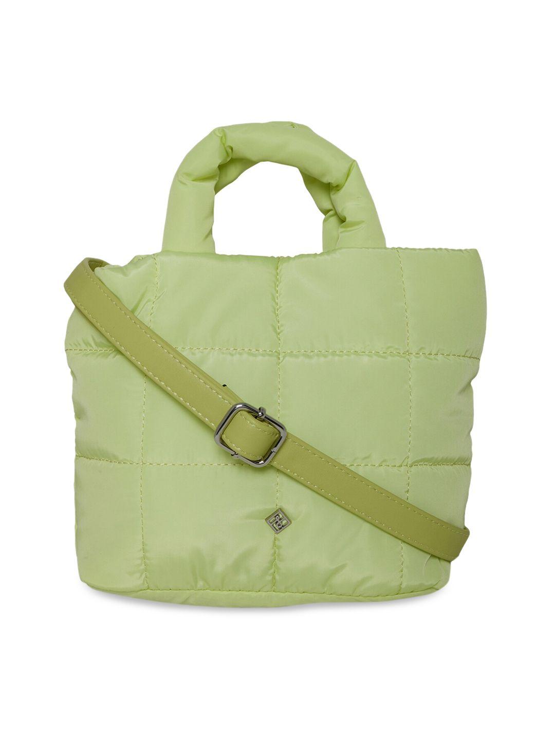 call it spring green structured handheld bag with quilted