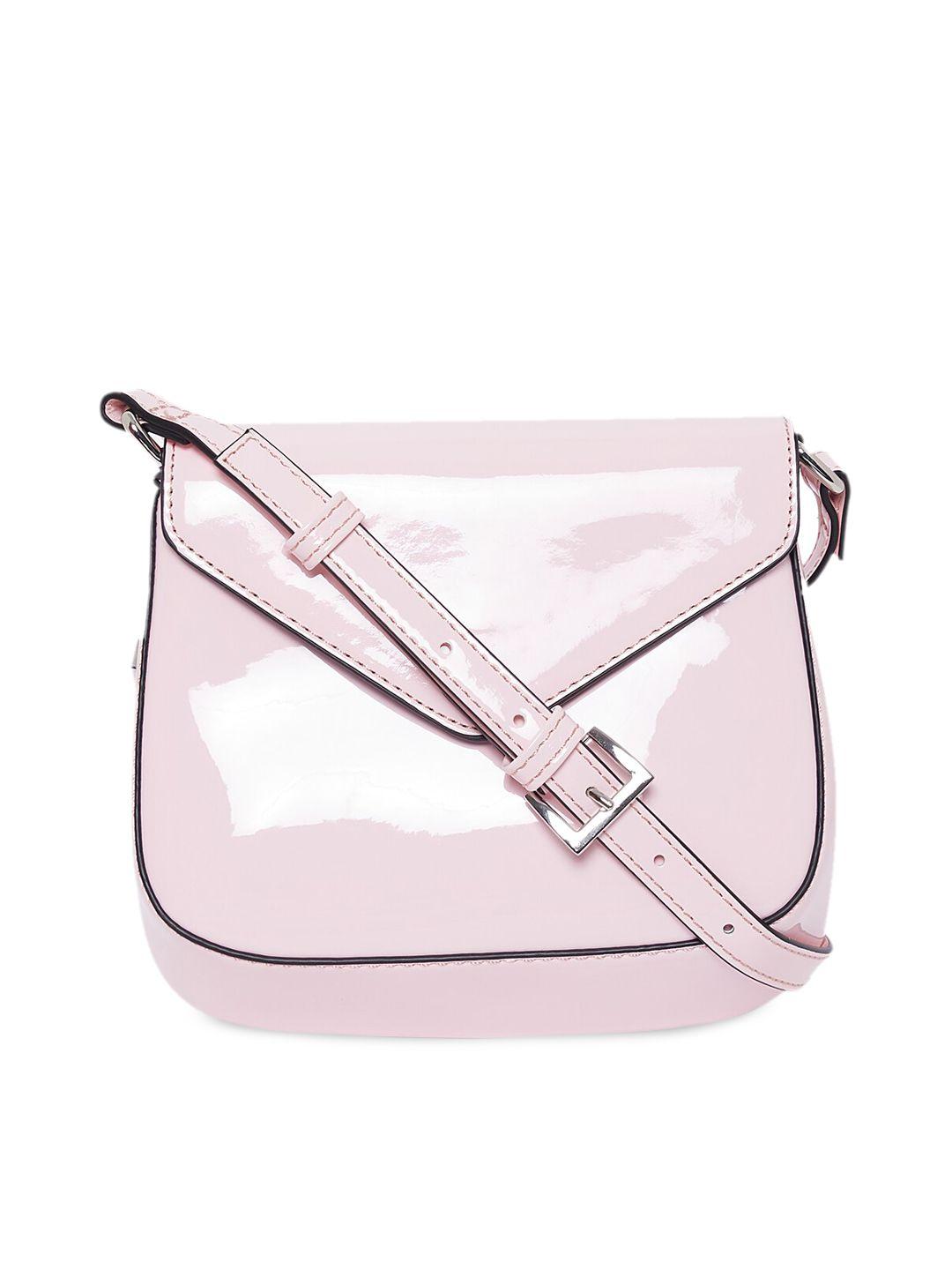 call it spring pink pu structured sling bag