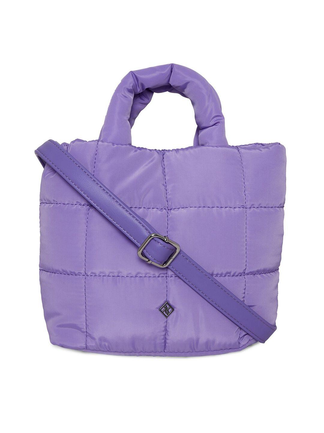 call it spring purple oversized shopper handheld bag with quilted