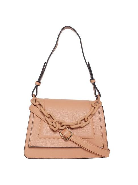 call it spring rayah680 pink solid medium sling handbag