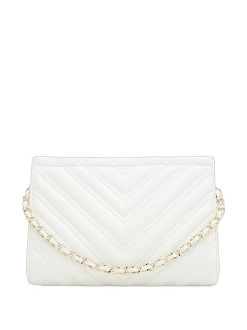 call it spring white quilted handbag