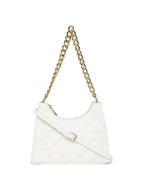 call it spring white quilted medium shoulder bag