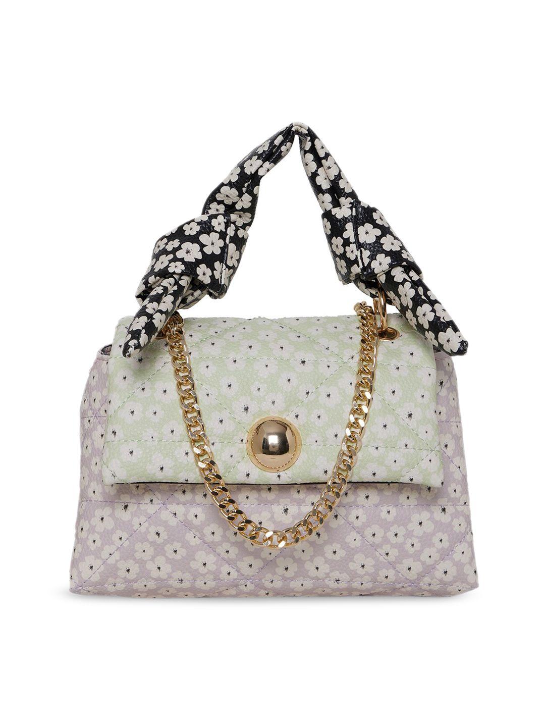 call it spring women multicoloured floral printed structured satchel