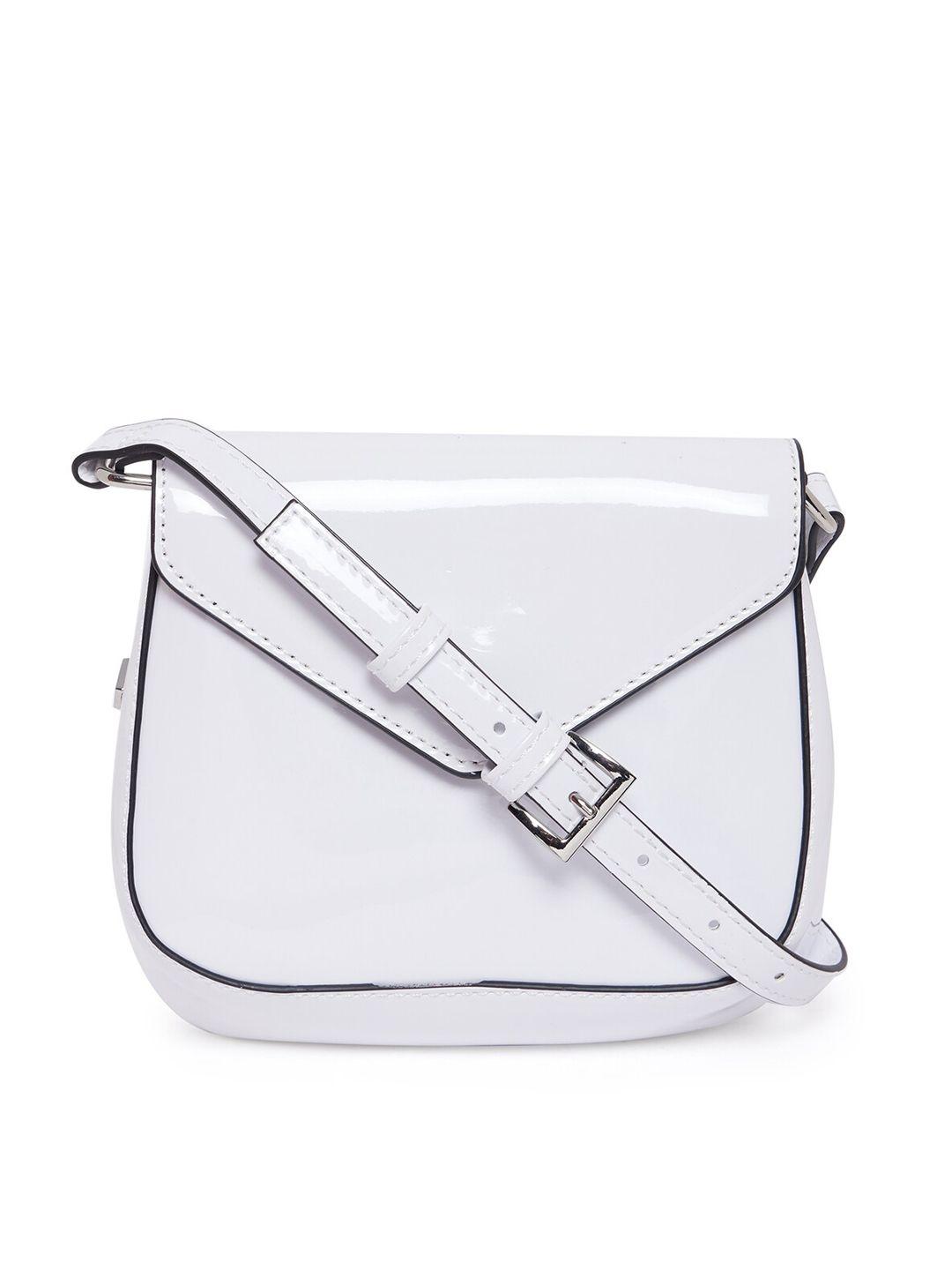 call it spring women white pu shopper sling bag