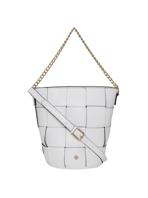 call it spring yumi100 white quilted medium sling handbag