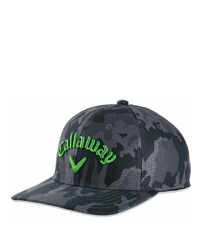 callaway golf kids black camo & green logo tour cap