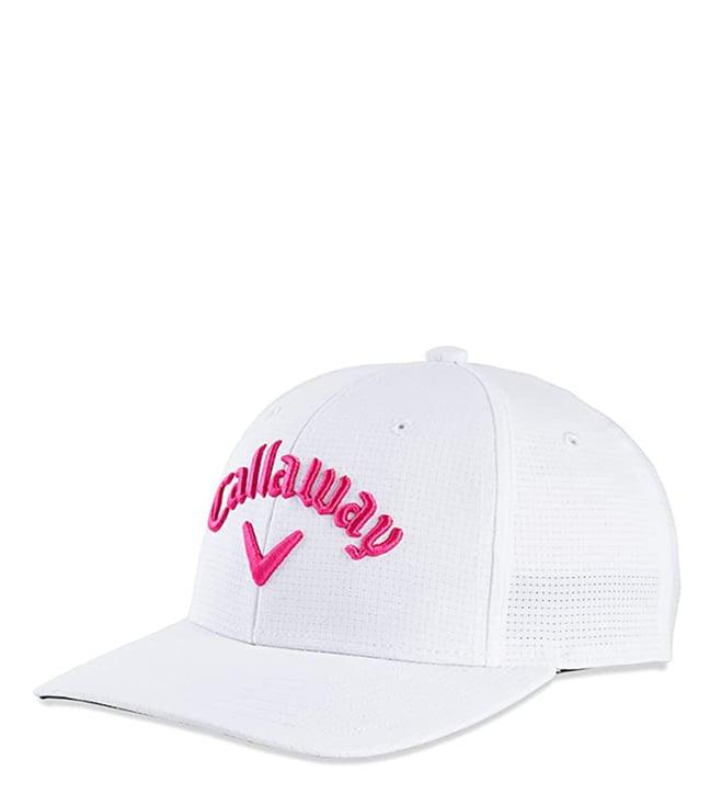 callaway golf kids white & pink logo tour cap