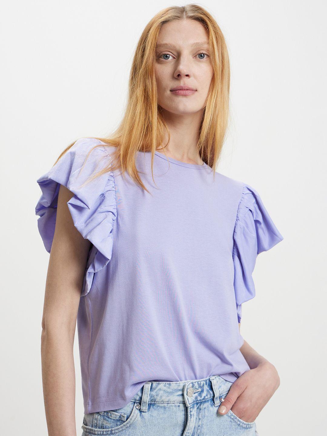 calliope flutter sleeve cotton top