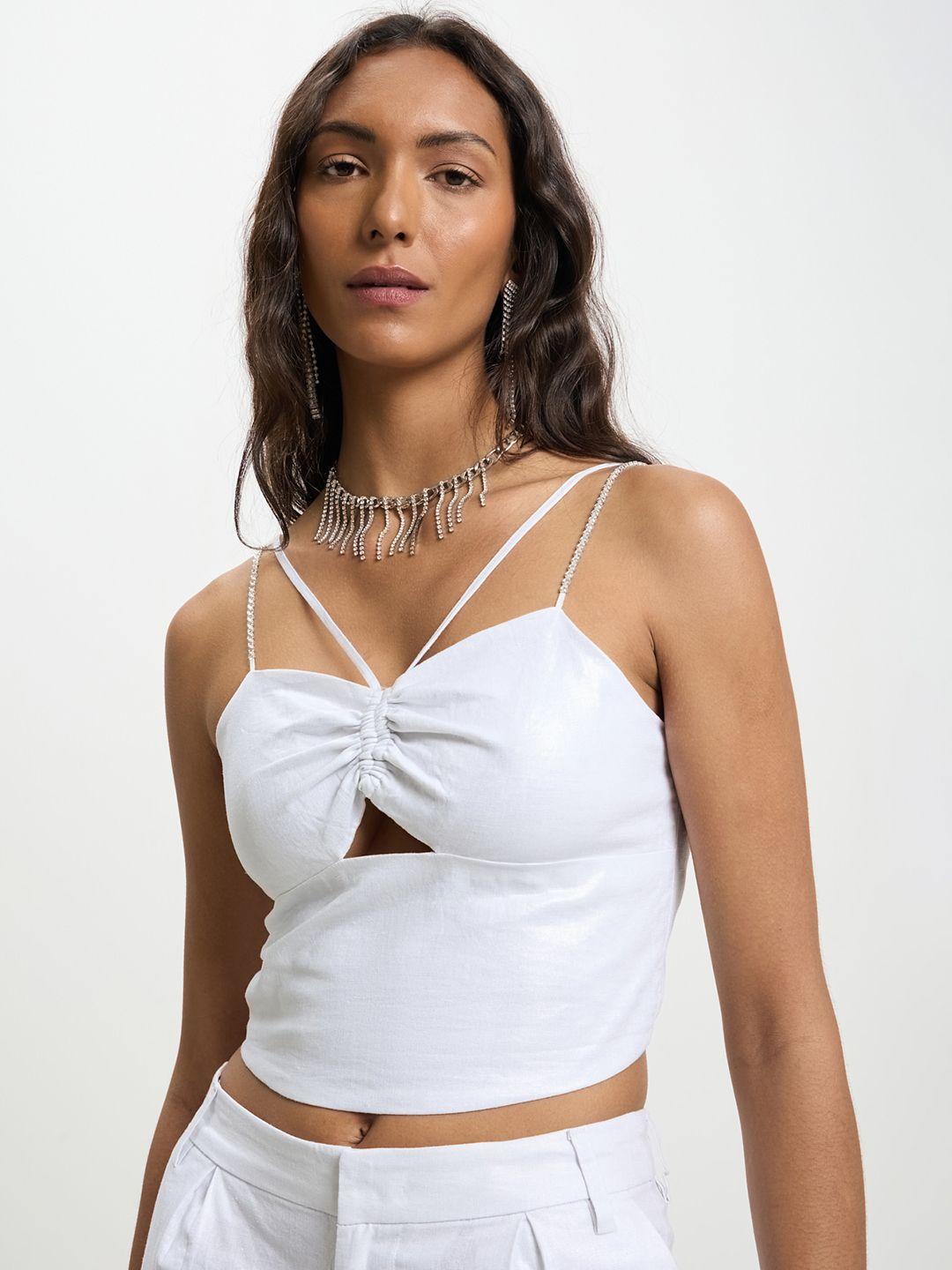 calliope ruched crop top