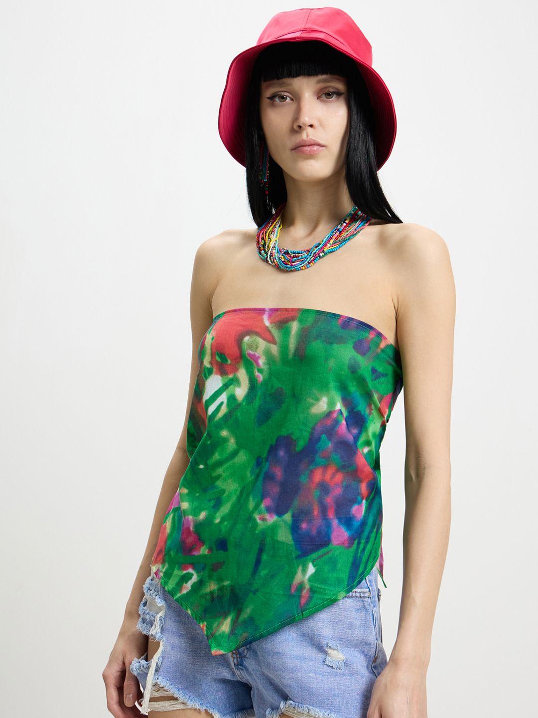 calliope tie and dye pure cotton scarf top