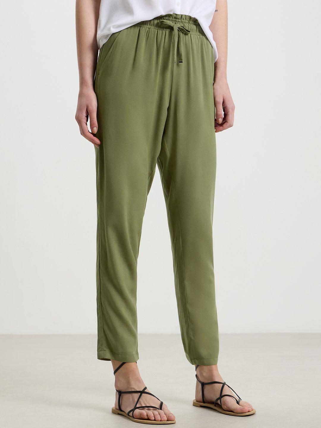 calliope women high-rise pleated trousers