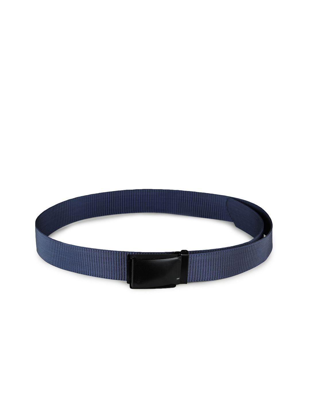 calvadoss boys navy blue woven design canvas belt