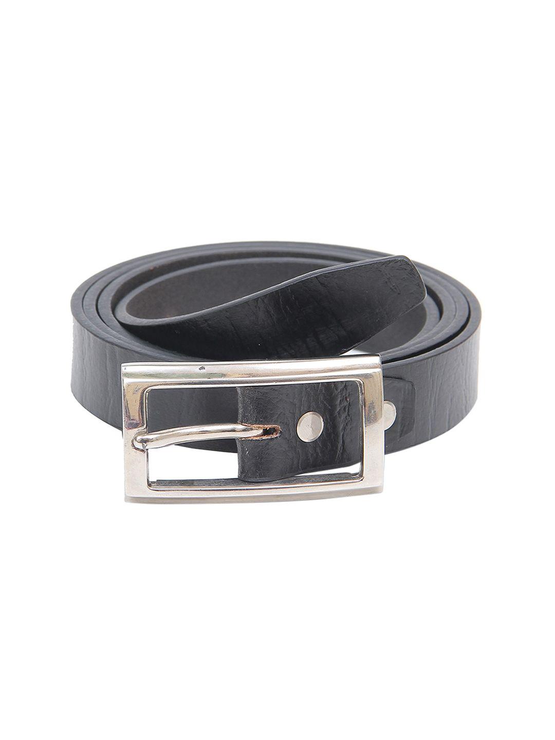 calvadoss girls black leather belt