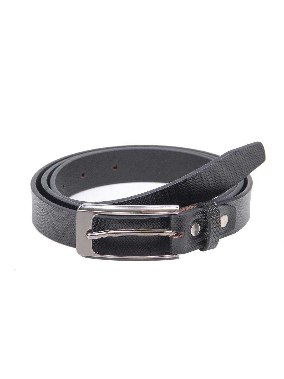calvadoss girls black leather belt