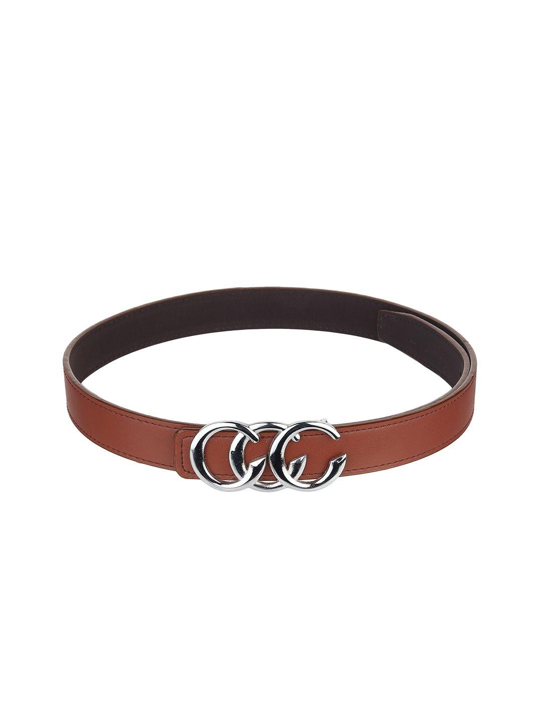 calvadoss girls brown synthetic leather belt