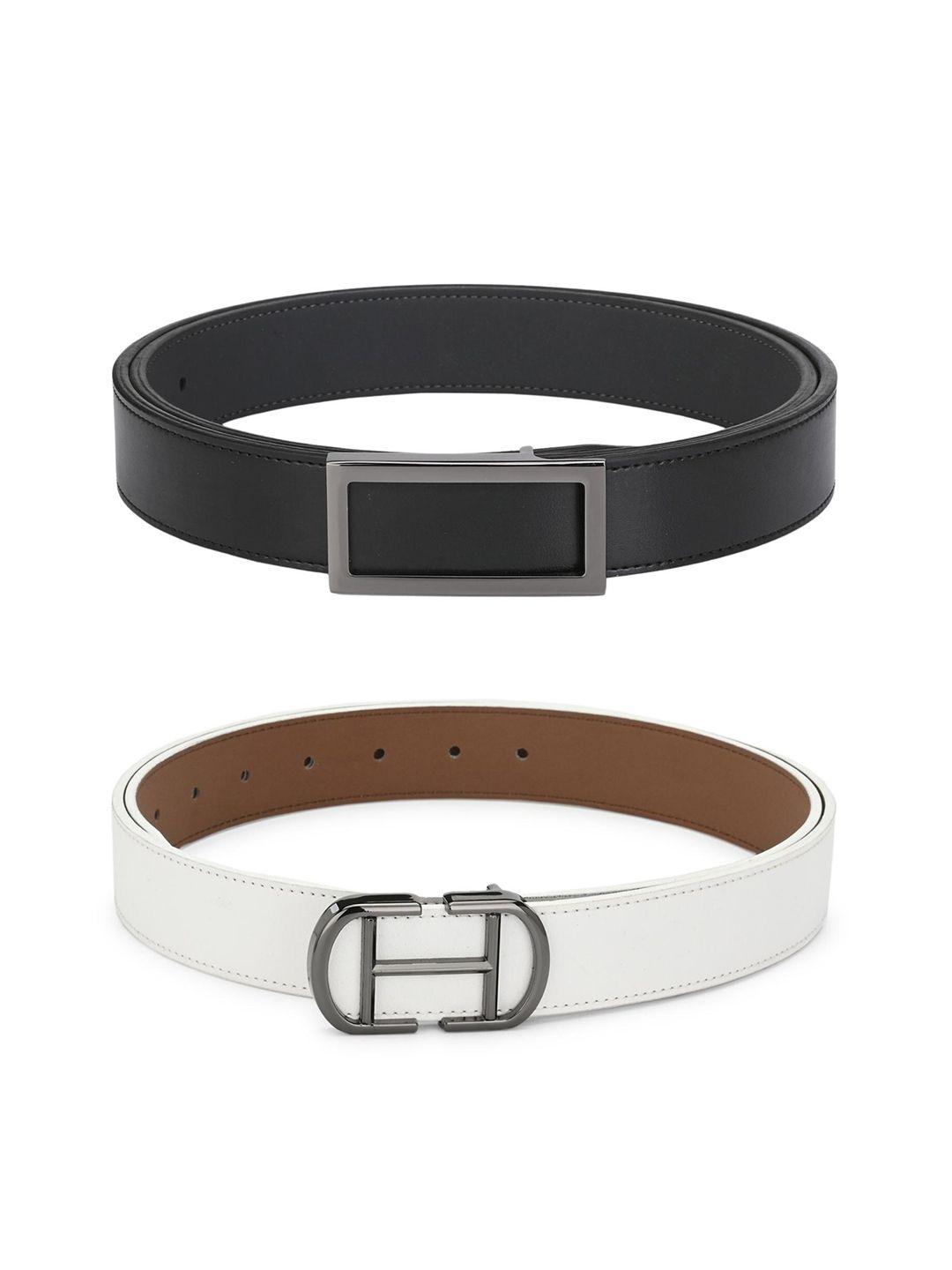 calvadoss girls black & white set of 2 belt