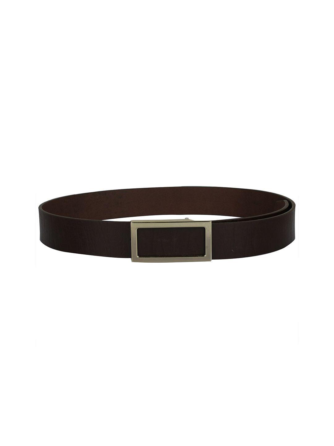 calvadoss girls brown textured leather belt