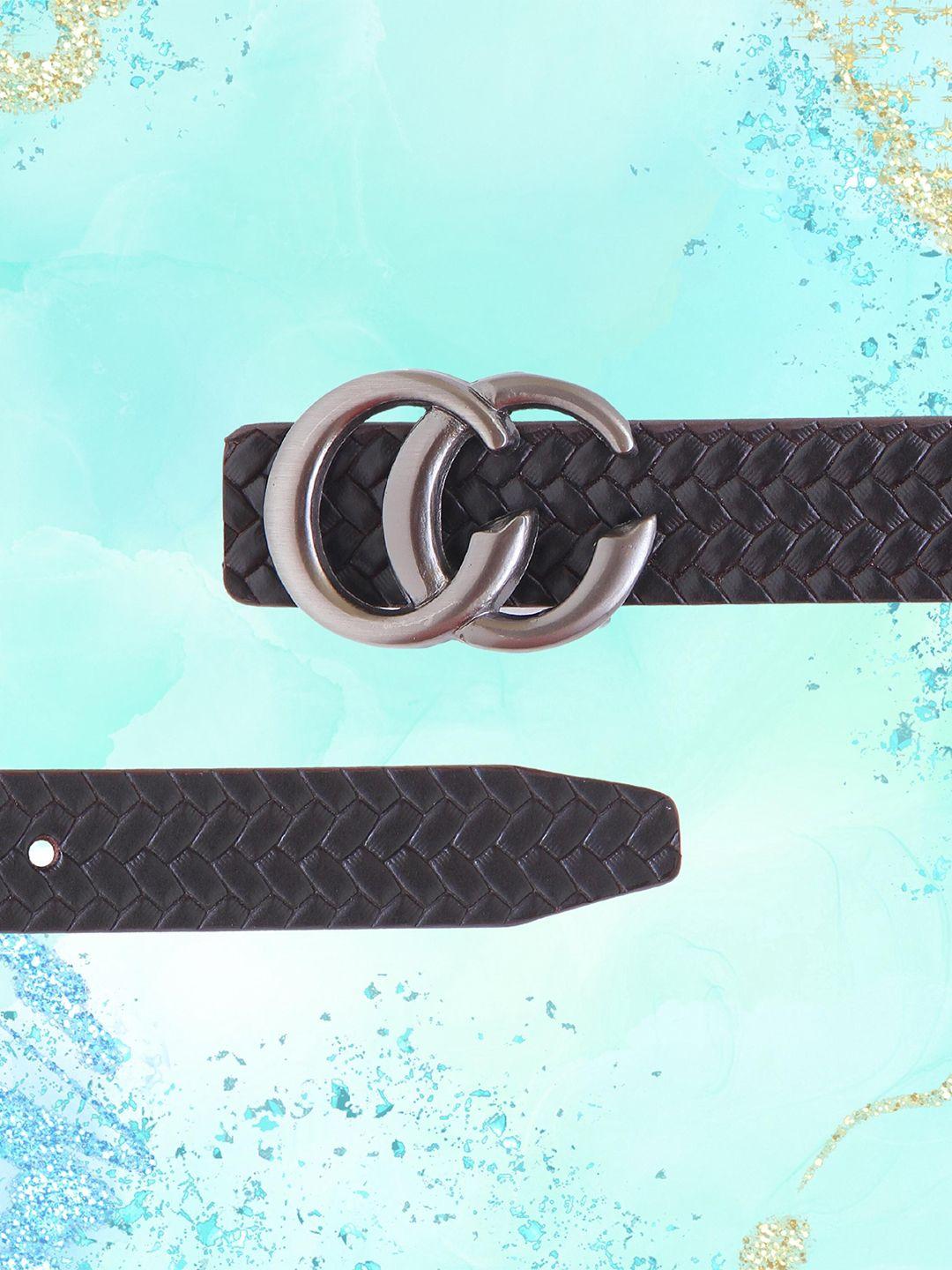 calvadoss girls textured leather belt